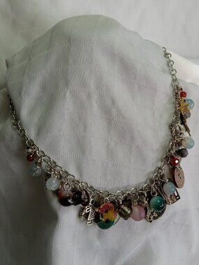 A - Beautiful handmade multicolored charm necklace
